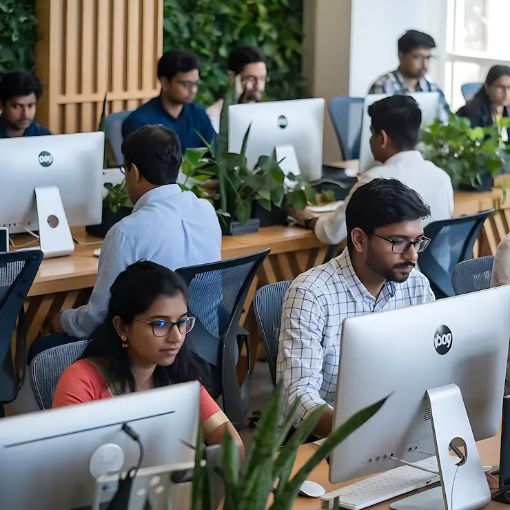 Successful India small business owner with reliable technology