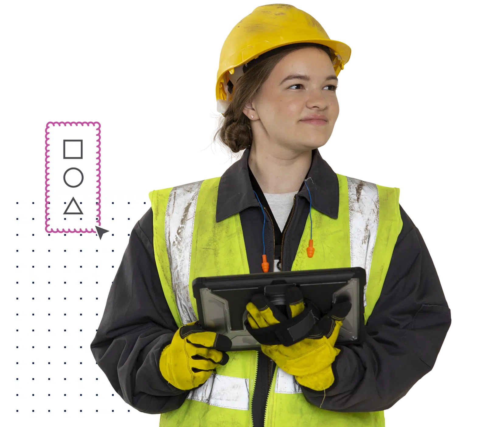 Subcontractors working between office and field