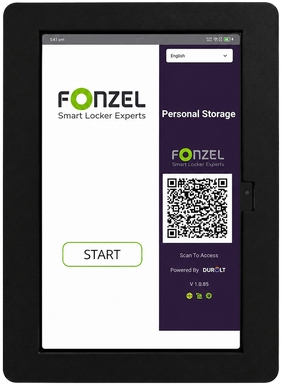 Durolt Kiosk App — wall-mounted touchscreen locker terminal