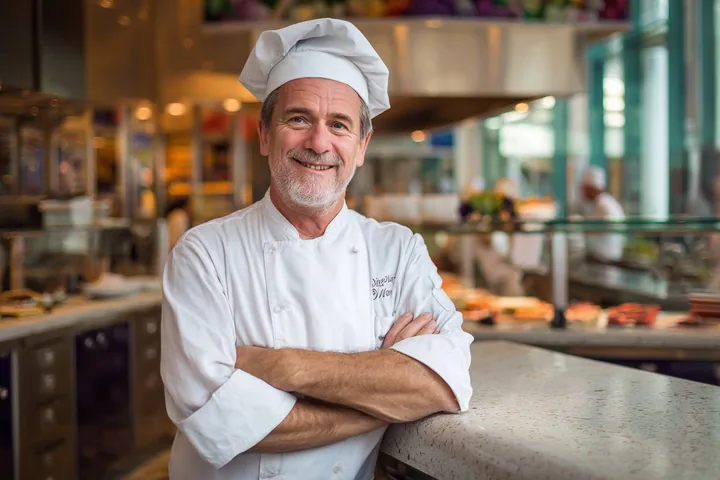 Chef in commercial kitchen